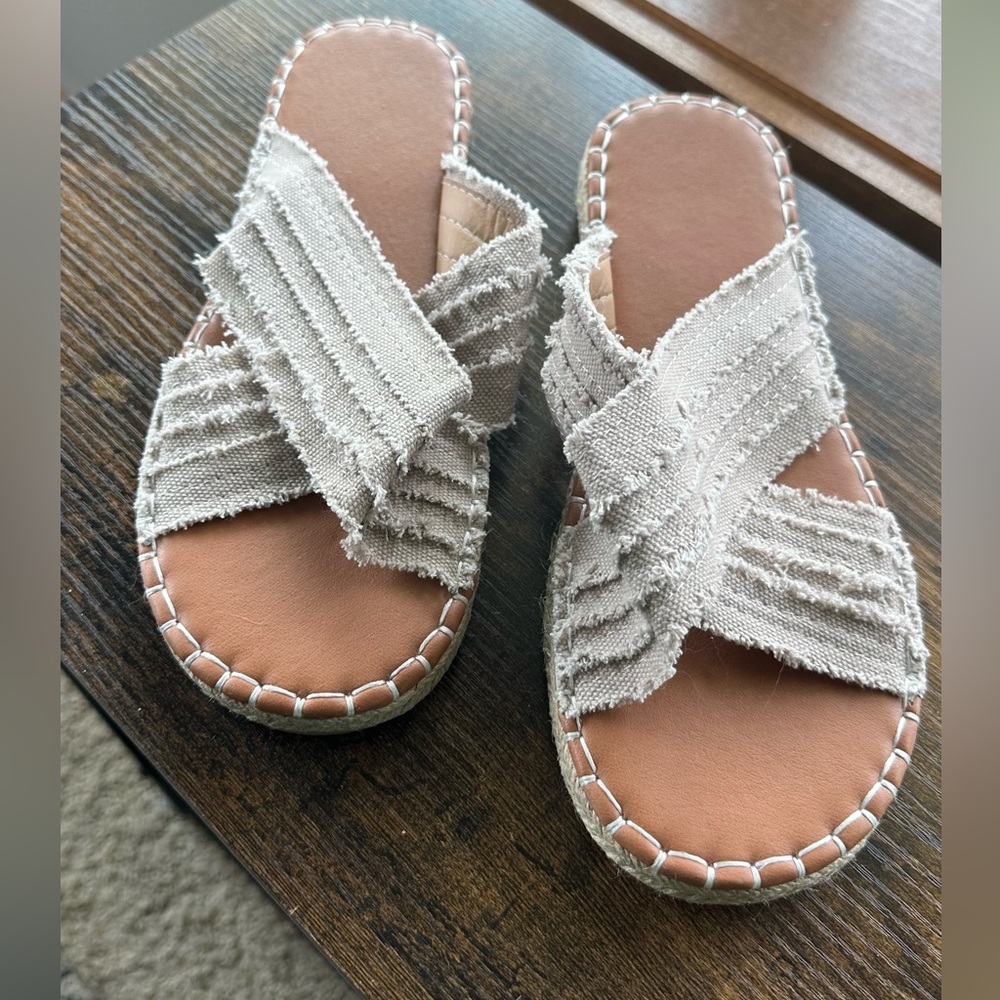 Neutral espadrille sandals